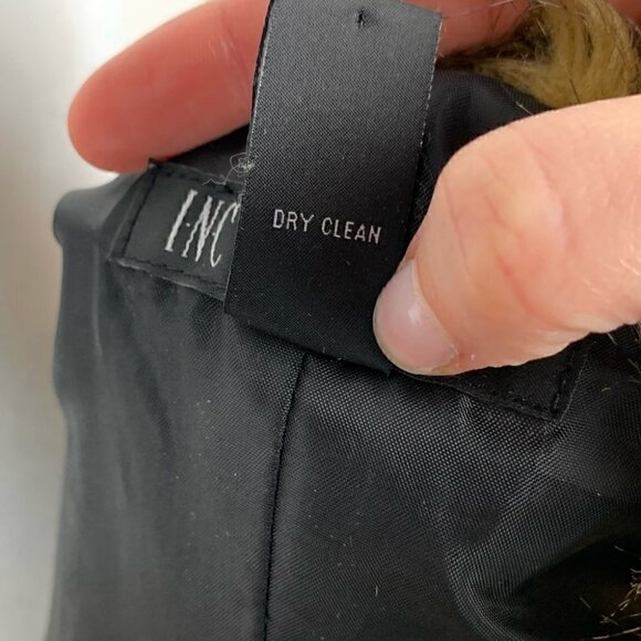 INC International concepts faux fur vest size P brown vegan shrug fall western - Picture 7 of 8